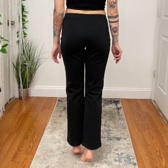 Y2K Express Stretch Floral Pull-On Sweatpants Elastic Waist Size S Black - Picture 6 of 10